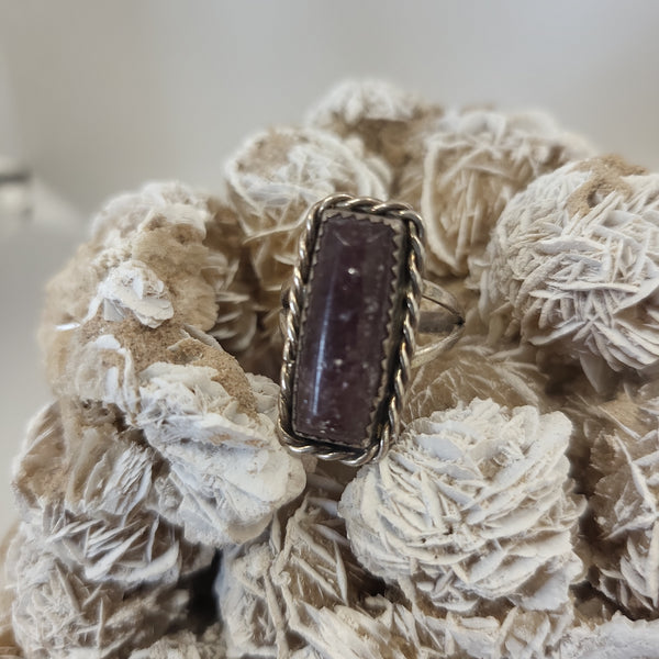 Lepidolite & Sterling Silver Ring