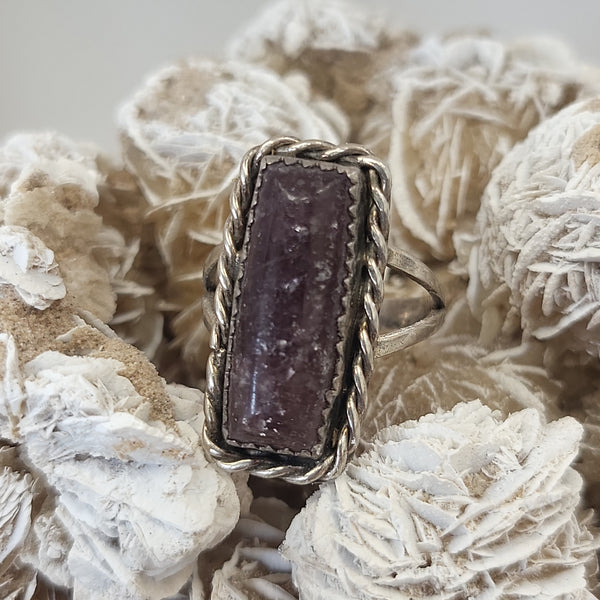 Lepidolite & Sterling Silver Ring