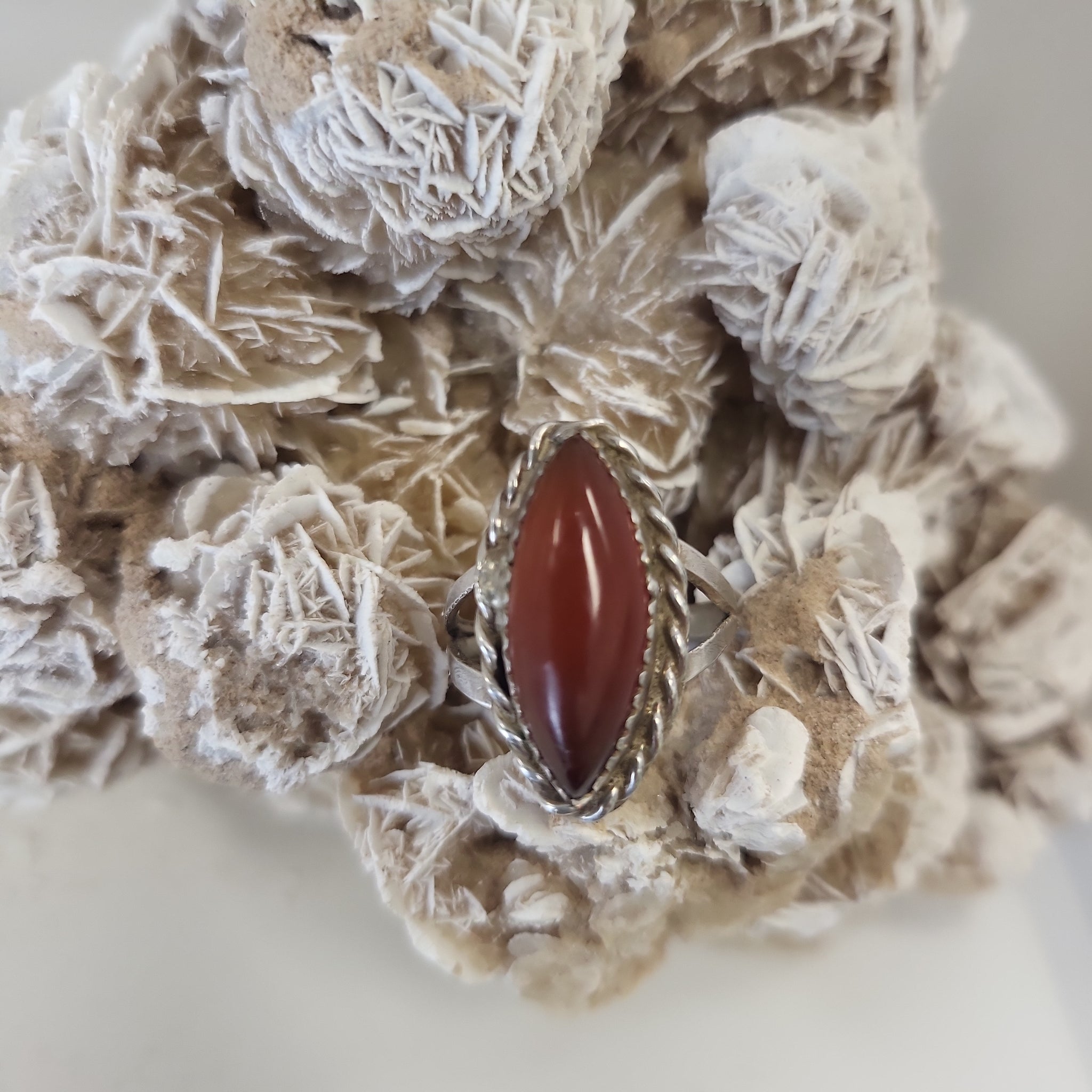 Carnelian & Sterling Silver Ring