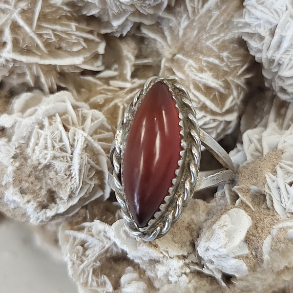 Carnelian & Sterling Silver Ring