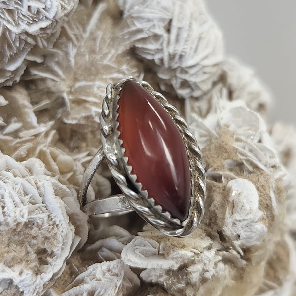 Carnelian & Sterling Silver Ring