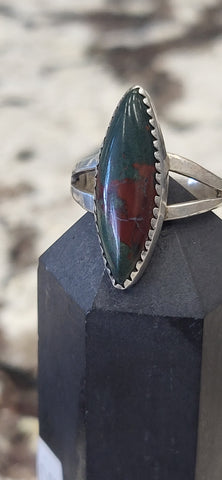 Marquee Cut Bloodstone Ring