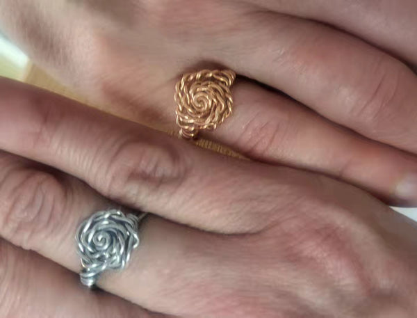 Wire-Wrapped Rose Ring