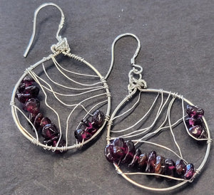 Chakra Gemstone Hoop Earrings