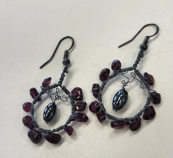 Chakra Gemstone Hoop Earrings