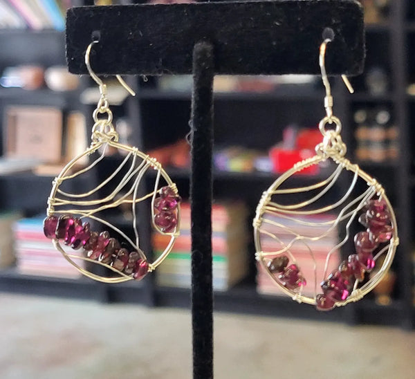 Chakra Gemstone Hoop Earrings