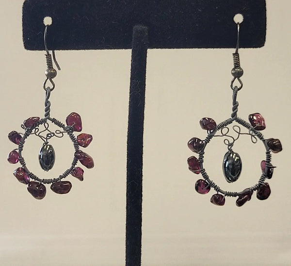 Chakra Gemstone Hoop Earrings