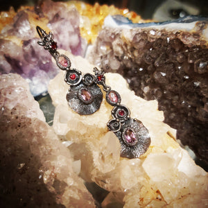 Purple Garnet Earrings
