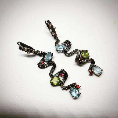 Multiple Gemstone Earrings